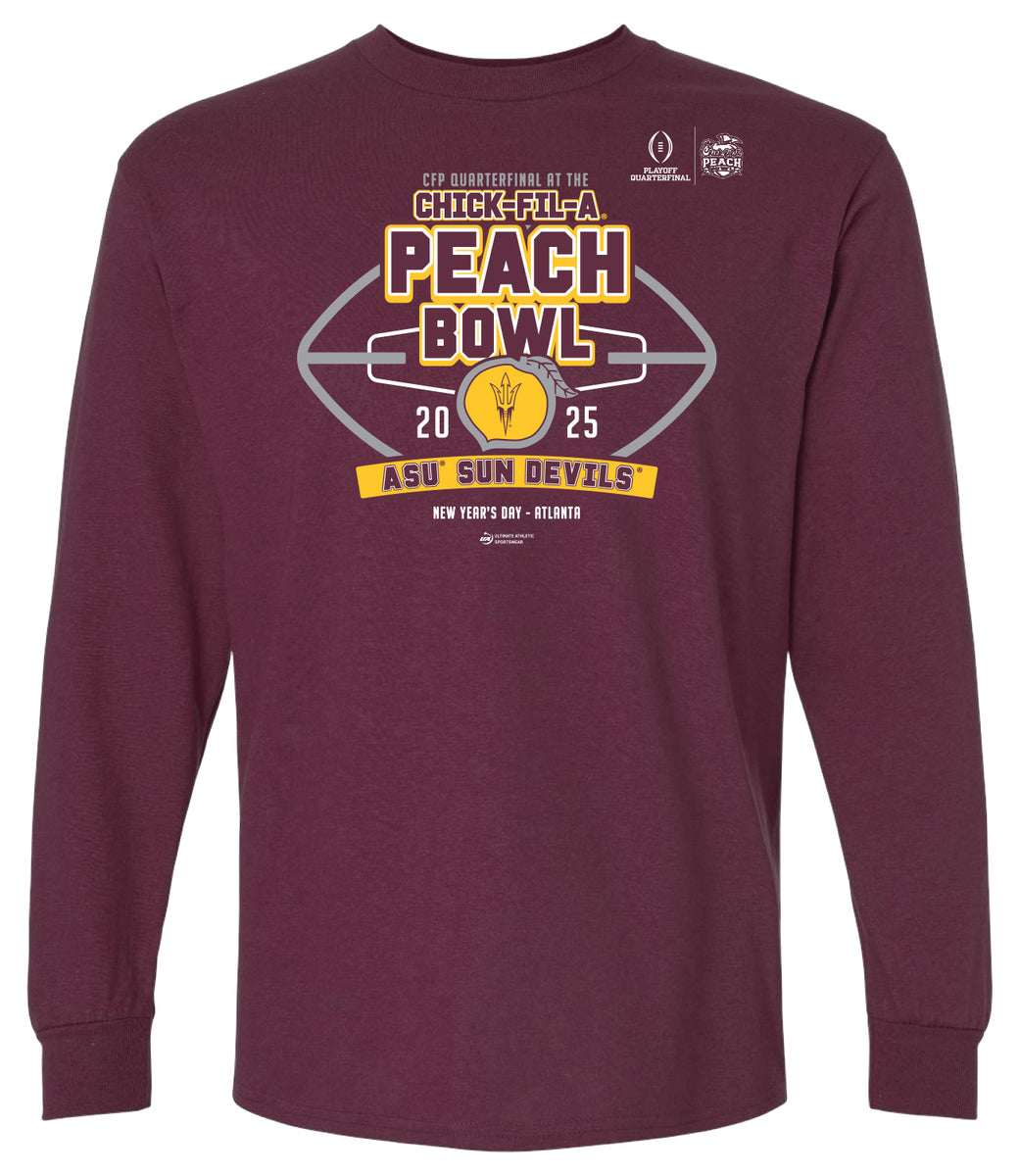 2025 ChickfilA Peach Bowl Arizona State Long Sleeve T Peach Bowl Merch