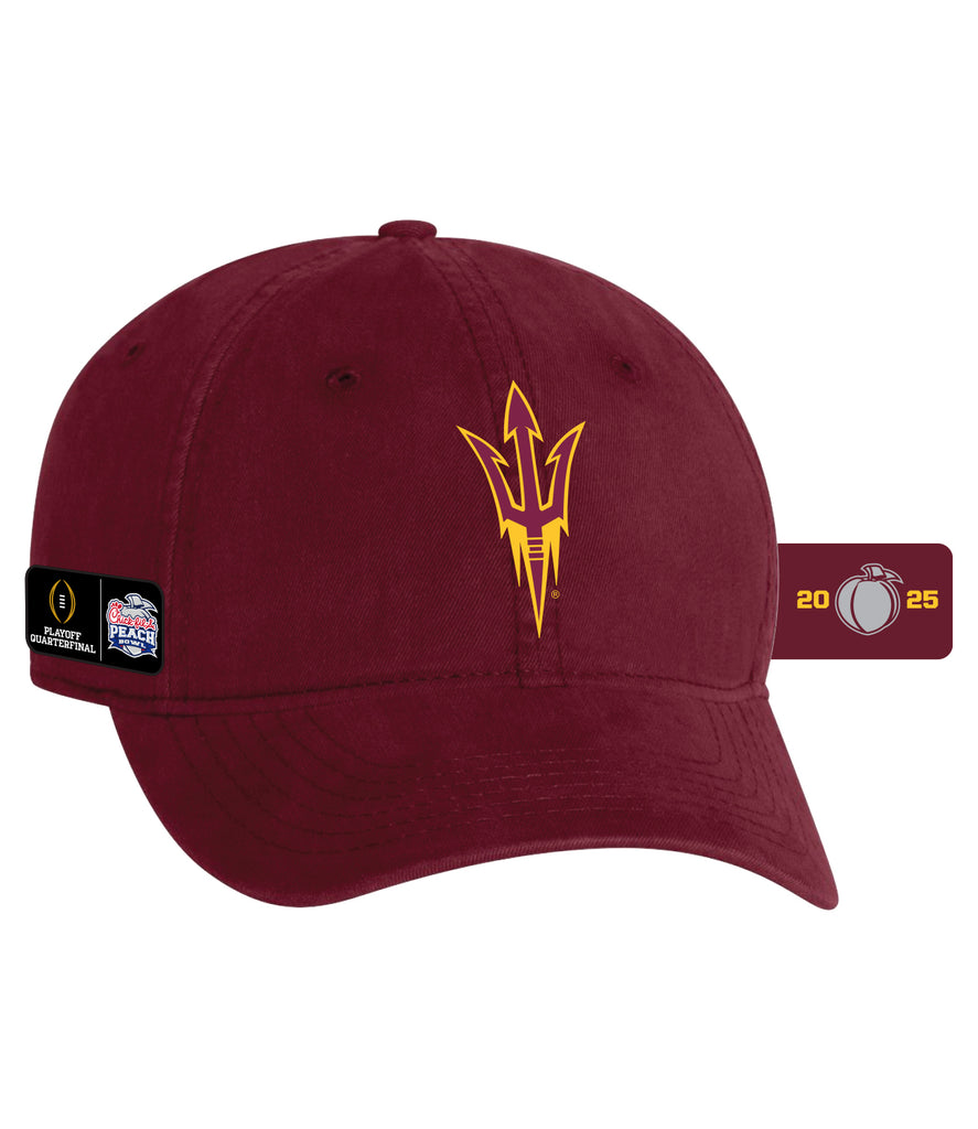 2025 ChickfilA Peach Bowl Arizona State Burgundy Cap Peach Bowl Merch