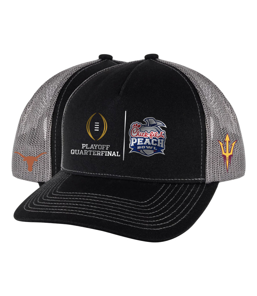 2025 Chick-fil-A Peach Bowl 2-Team Black/Grey Trucker Hat